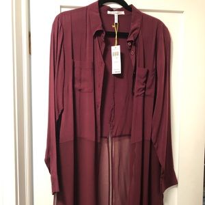 BCBG generation maroon shirt